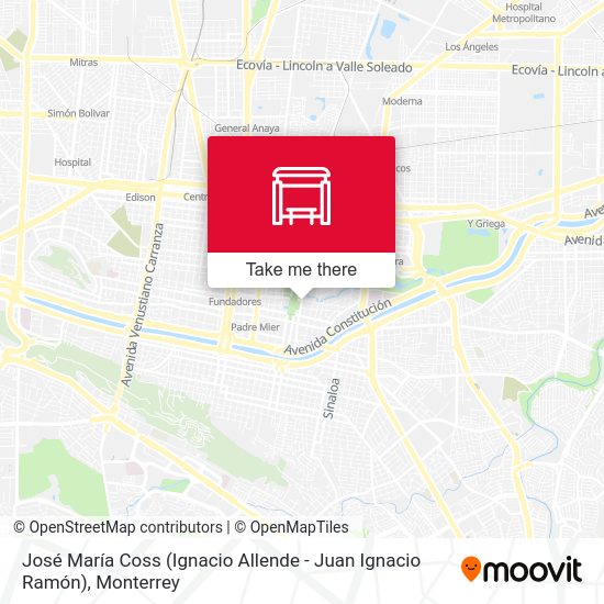 José María Coss (Ignacio Allende - Juan Ignacio Ramón) map