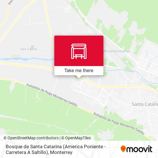 Bosque de Santa Catarina (America Poniente - Carretera A Saltillo) map