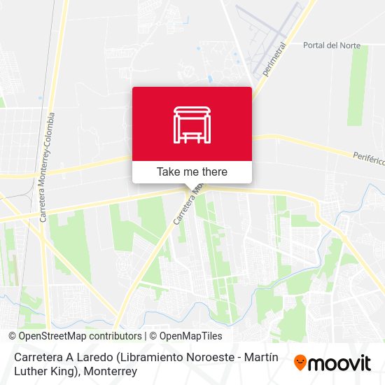 Carretera A Laredo (Libramiento Noroeste - Martín Luther King) map