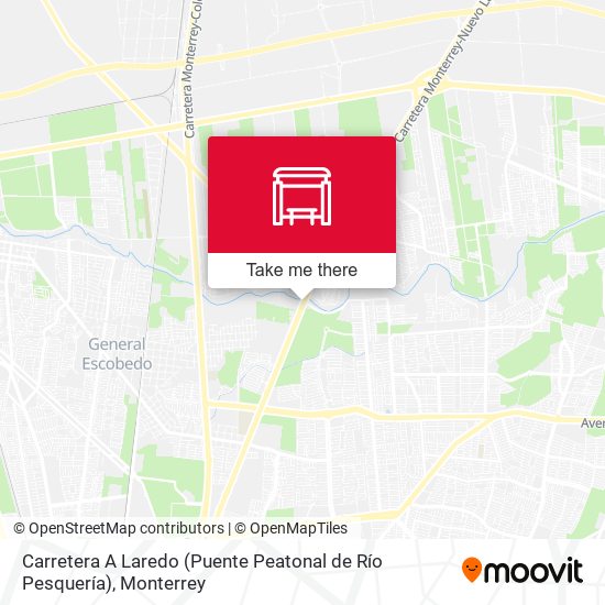 Mapa de Carretera A Laredo (Puente Peatonal de Río Pesquería)