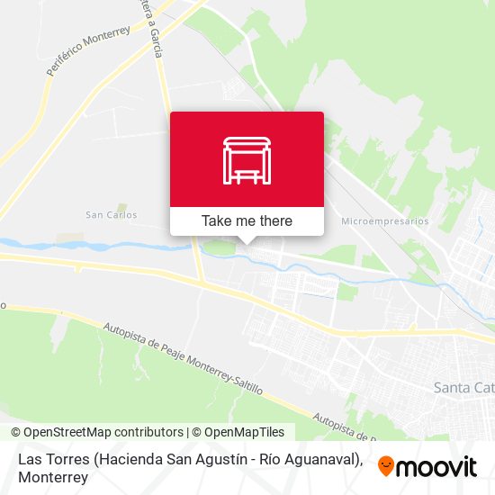 Mapa de Las Torres (Hacienda San Agustín - Río Aguanaval)
