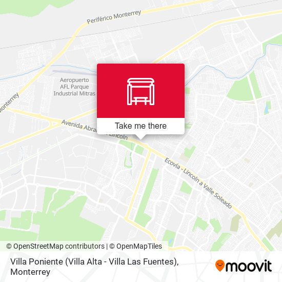 Villa Poniente (Villa Alta - Villa Las Fuentes) map