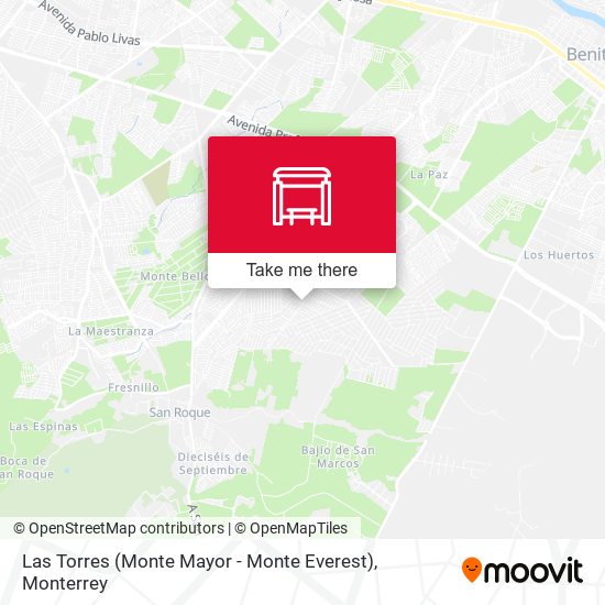 Las Torres (Monte Mayor - Monte Everest) map