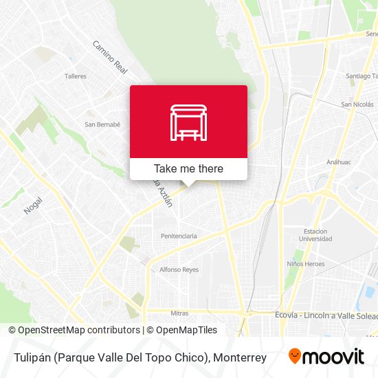 Mapa de Tulipán (Parque Valle Del Topo Chico)