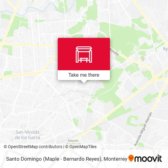 Santo Domingo (Maple - Bernardo Reyes) map