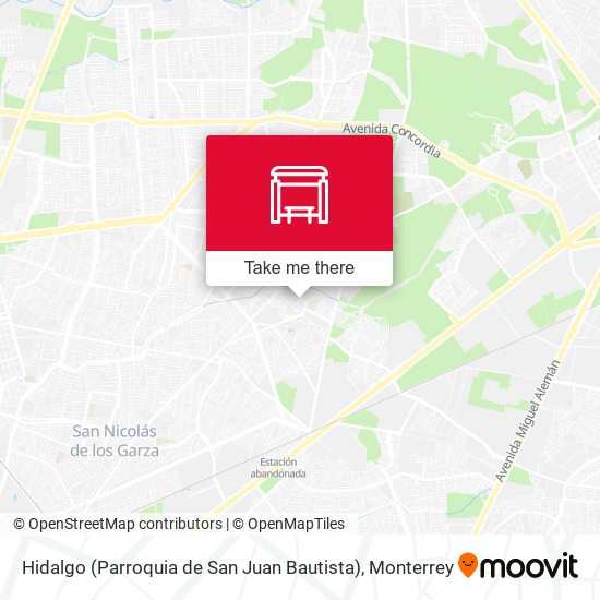 Mapa de Hidalgo (Parroquia de San Juan Bautista)