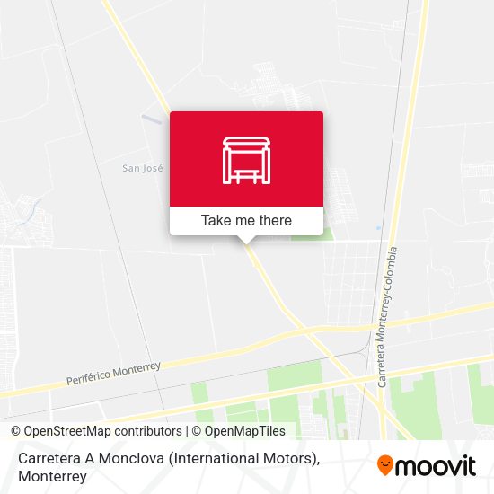 Mapa de Carretera A Monclova (International Motors)