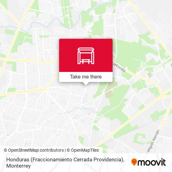 Honduras (Fraccionamiento Cerrada Providencia) map
