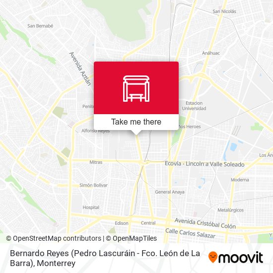 Bernardo Reyes (Pedro Lascuráin - Fco. León de La Barra) map