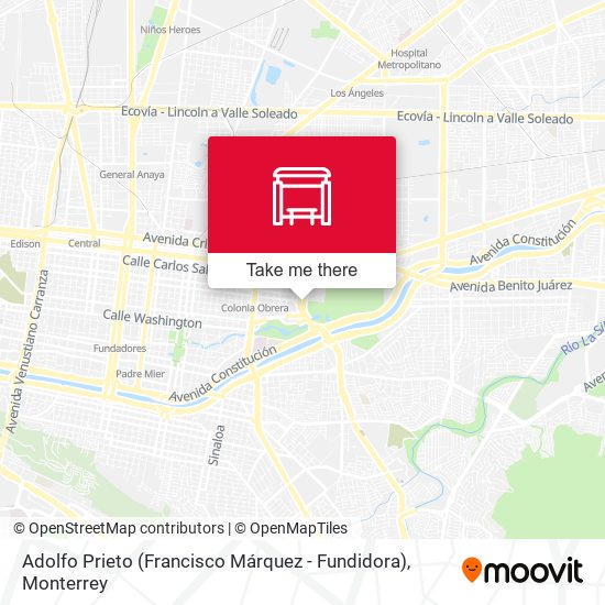 Mapa de Adolfo Prieto (Francisco Márquez - Fundidora)