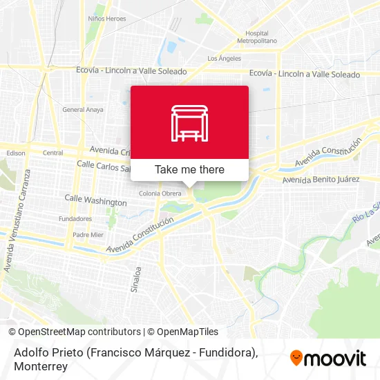Mapa de Adolfo Prieto (Francisco Márquez - Fundidora)