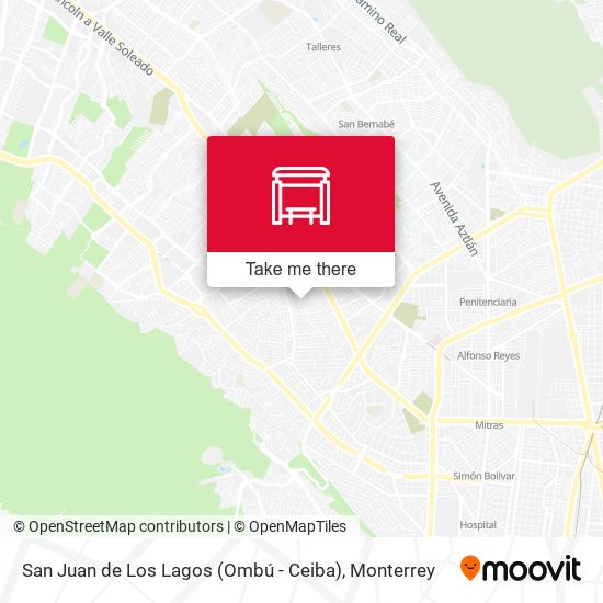 San Juan de Los Lagos (Ombú - Ceiba) map