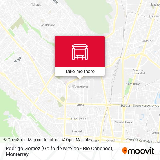 Rodrigo Gómez (Golfo de México - Río Conchos) map