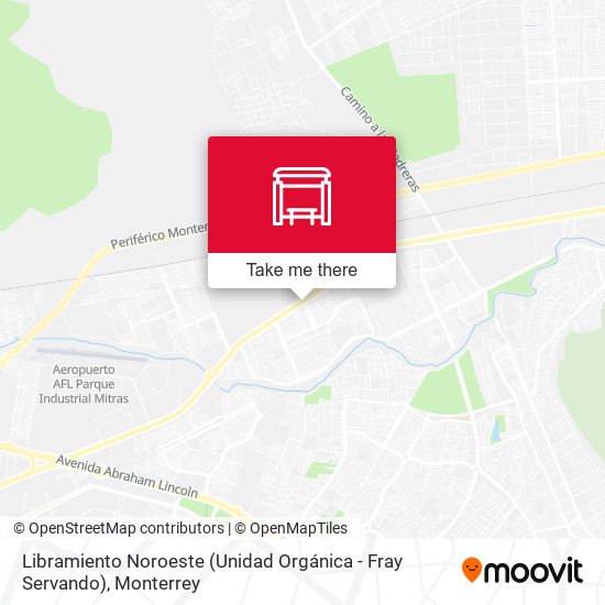 Libramiento Noroeste (Unidad Orgánica - Fray Servando) map