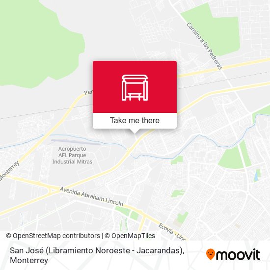San José (Libramiento Noroeste - Jacarandas) map