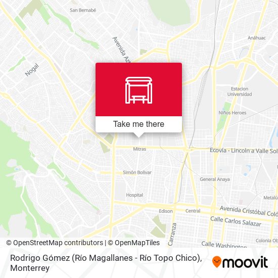 Rodrigo Gómez (Río Magallanes - Río Topo Chico) map