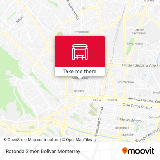 Rotonda Simón Bolivar map