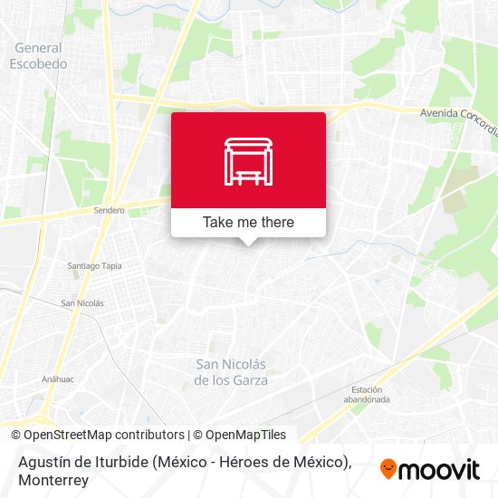 Agustín de Iturbide (México - Héroes de México) map