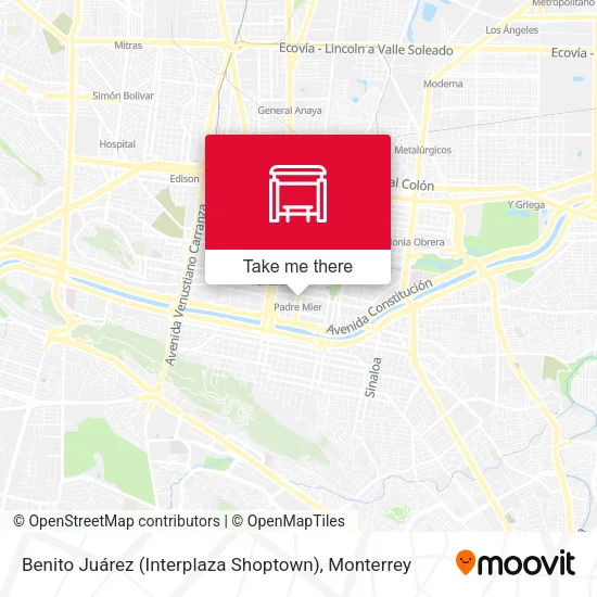 Mapa de Benito Juárez (Interplaza Shoptown)