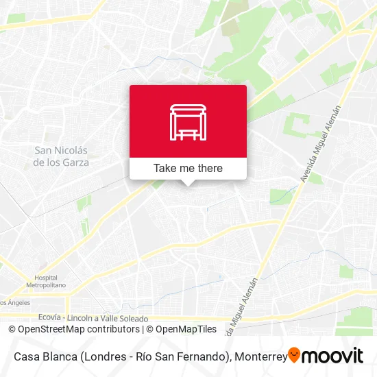 Casa Blanca (Londres - Río San Fernando) map
