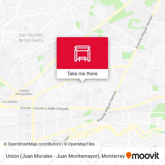 Unión (Juan Morales - Juan Montemayor) map