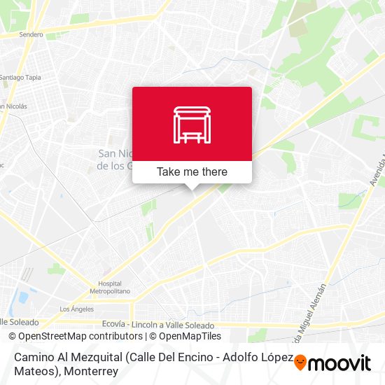 Camino Al Mezquital (Calle Del Encino - Adolfo López Mateos) map