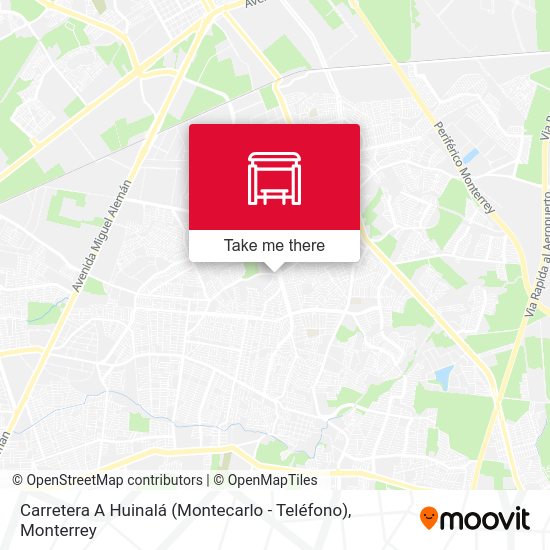 Carretera A Huinalá (Montecarlo - Teléfono) map
