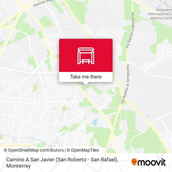 Camino A San Javier (San Roberto - San Rafael) map