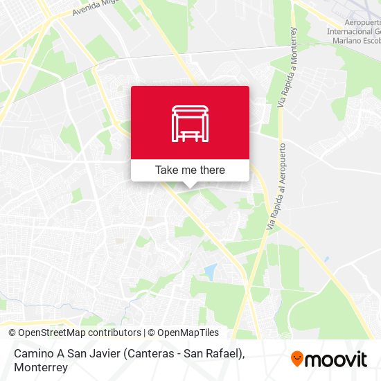 Camino A San Javier (Canteras - San Rafael) map
