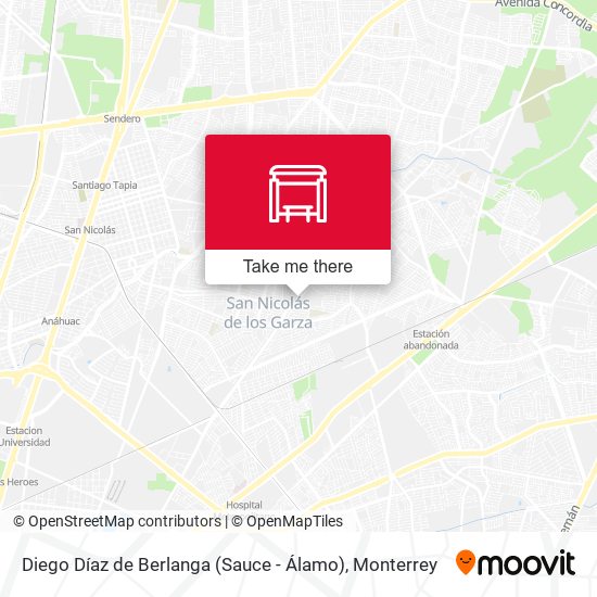Diego Díaz de Berlanga (Sauce - Álamo) map