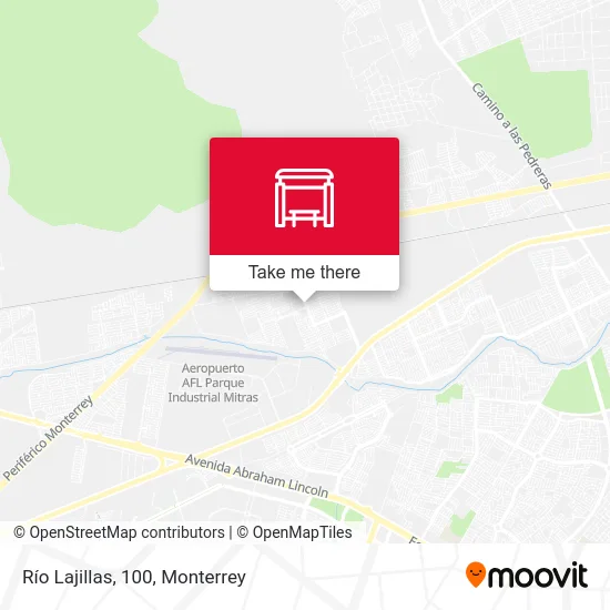 Río Lajillas, 100 map