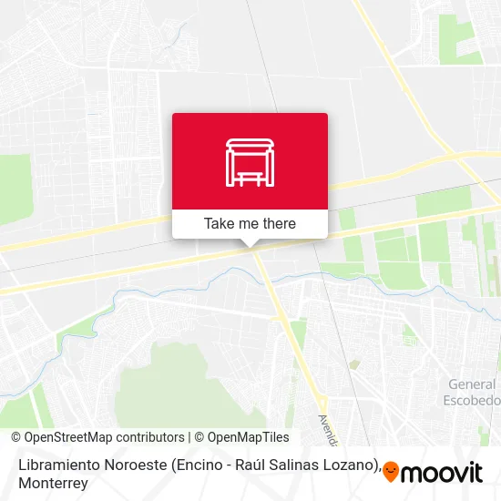 Mapa de Libramiento Noroeste (Encino - Raúl Salinas Lozano)