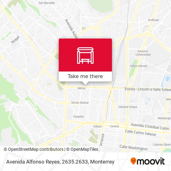 Avenida Alfonso Reyes, 2635.2633 map