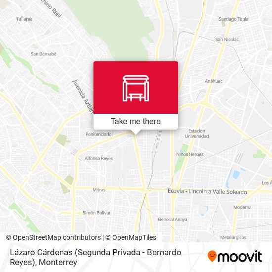 Mapa de Lázaro Cárdenas (Segunda Privada - Bernardo Reyes)