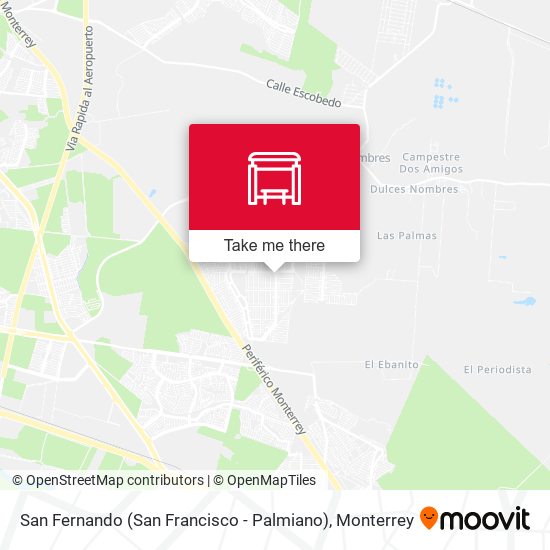 Mapa de San Fernando (San Francisco - Palmiano)