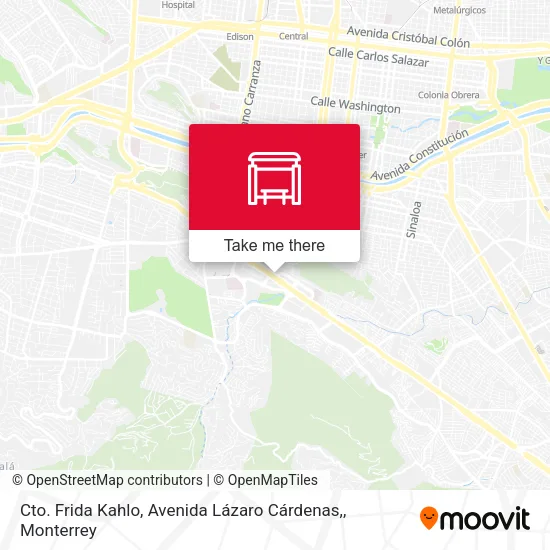 Mapa de Cto. Frida Kahlo, Avenida Lázaro Cárdenas,