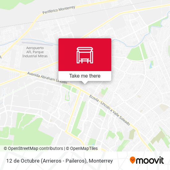 Mapa de 12 de Octubre (Arrieros - Paileros)