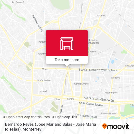 Mapa de Bernardo Reyes (José Mariano Salas - José María Iglesias)