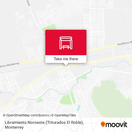 Mapa de Libramiento Noroeste (Triturados El Roble)
