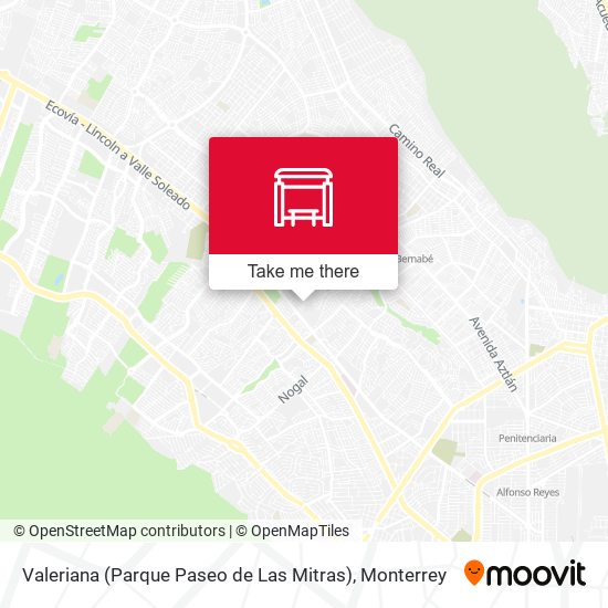 Mapa de Valeriana (Parque Paseo de Las Mitras)