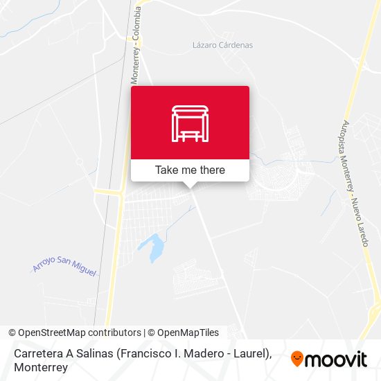 Carretera A Salinas (Francisco I. Madero - Laurel) map