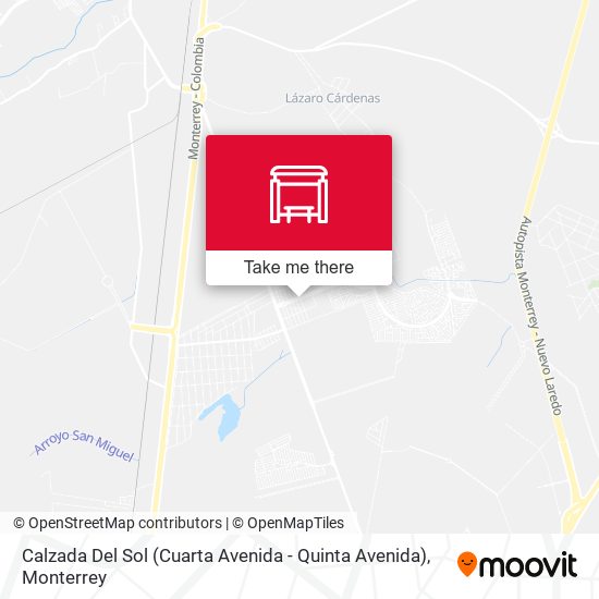 Mapa de Calzada Del Sol (Cuarta Avenida - Quinta Avenida)