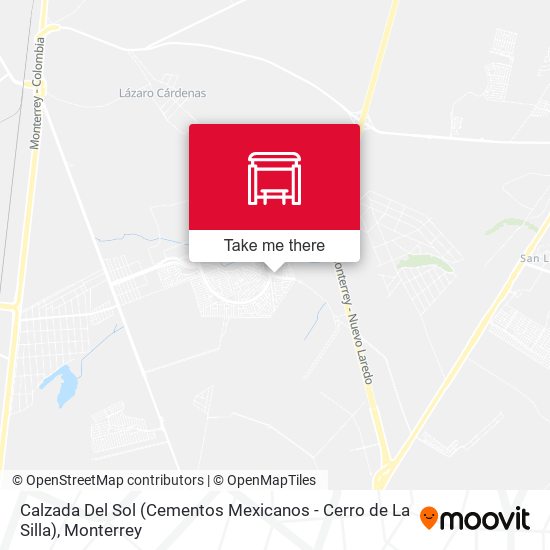 Mapa de Calzada Del Sol (Cementos Mexicanos - Cerro de La Silla)