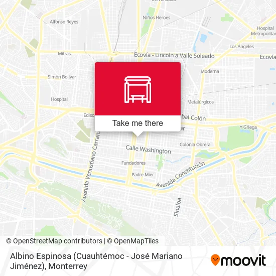 Mapa de Albino Espinosa (Cuauhtémoc - José Mariano Jiménez)