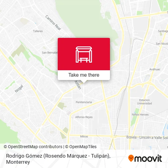 Mapa de Rodrigo Gómez (Rosendo Márquez - Tulipán)