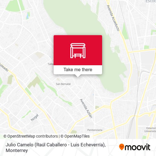 Julio Camelo (Raúl Caballero - Luis Echeverría) map