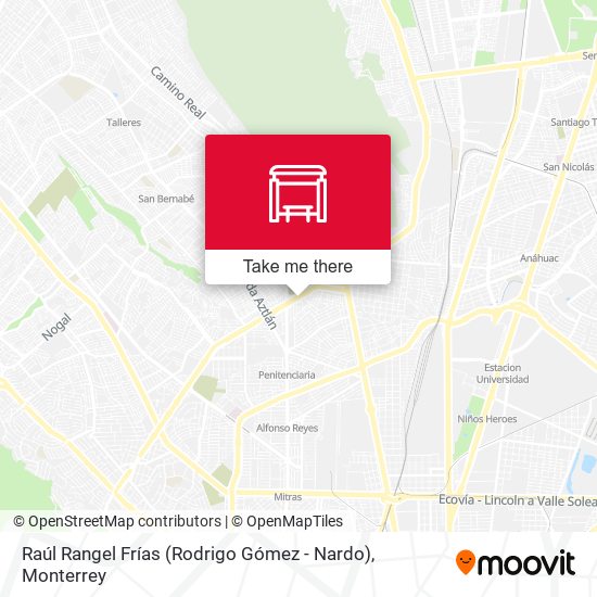 Raúl Rangel Frías (Rodrigo Gómez - Nardo) map
