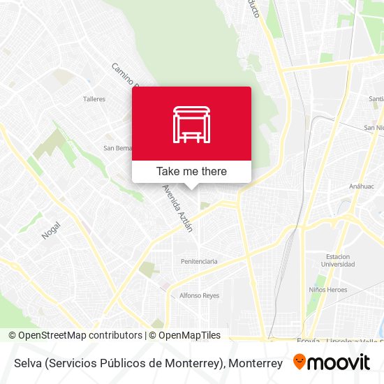 Selva (Servicios Públicos de Monterrey) map