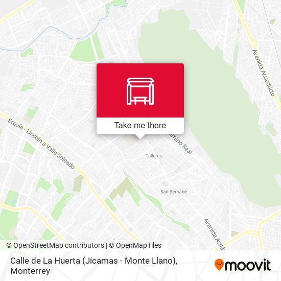 Mapa de Calle de La Huerta (Jícamas - Monte Llano)