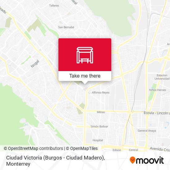 Mapa de Ciudad Victoria (Burgos - Ciudad Madero)